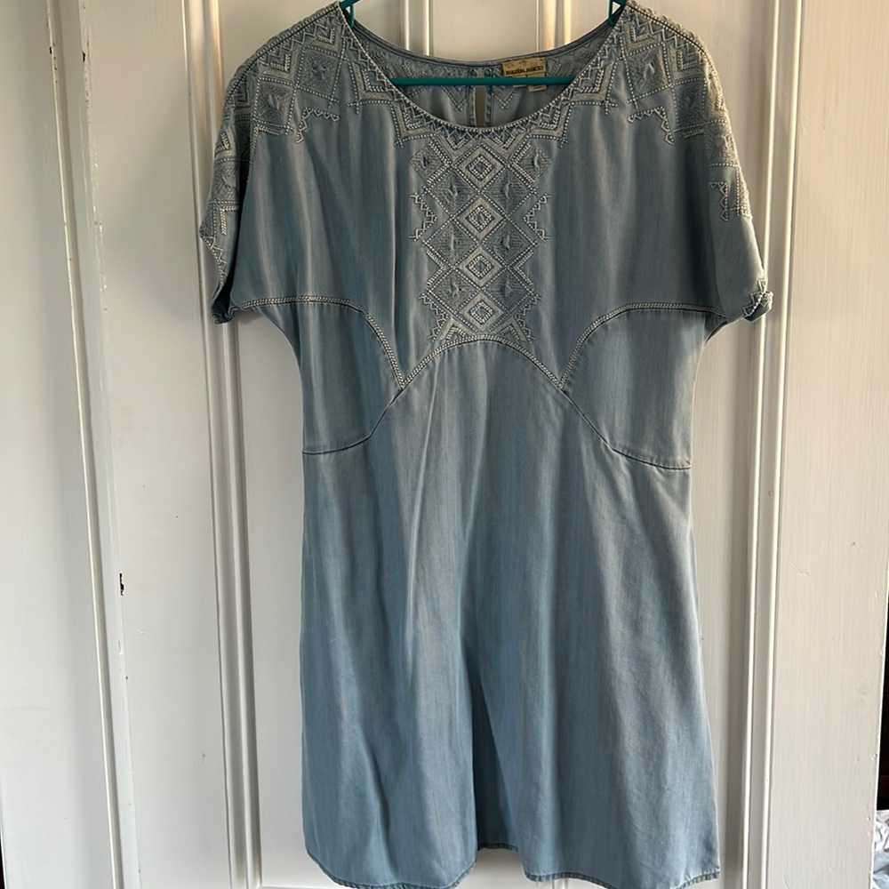 Holding horses (Anthropologie) lightweight blue jean dress size XS